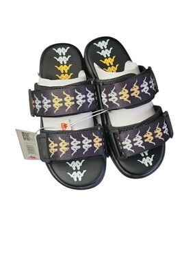 Kappa Women's Size 6 Black Logo Strap Slide Sandals